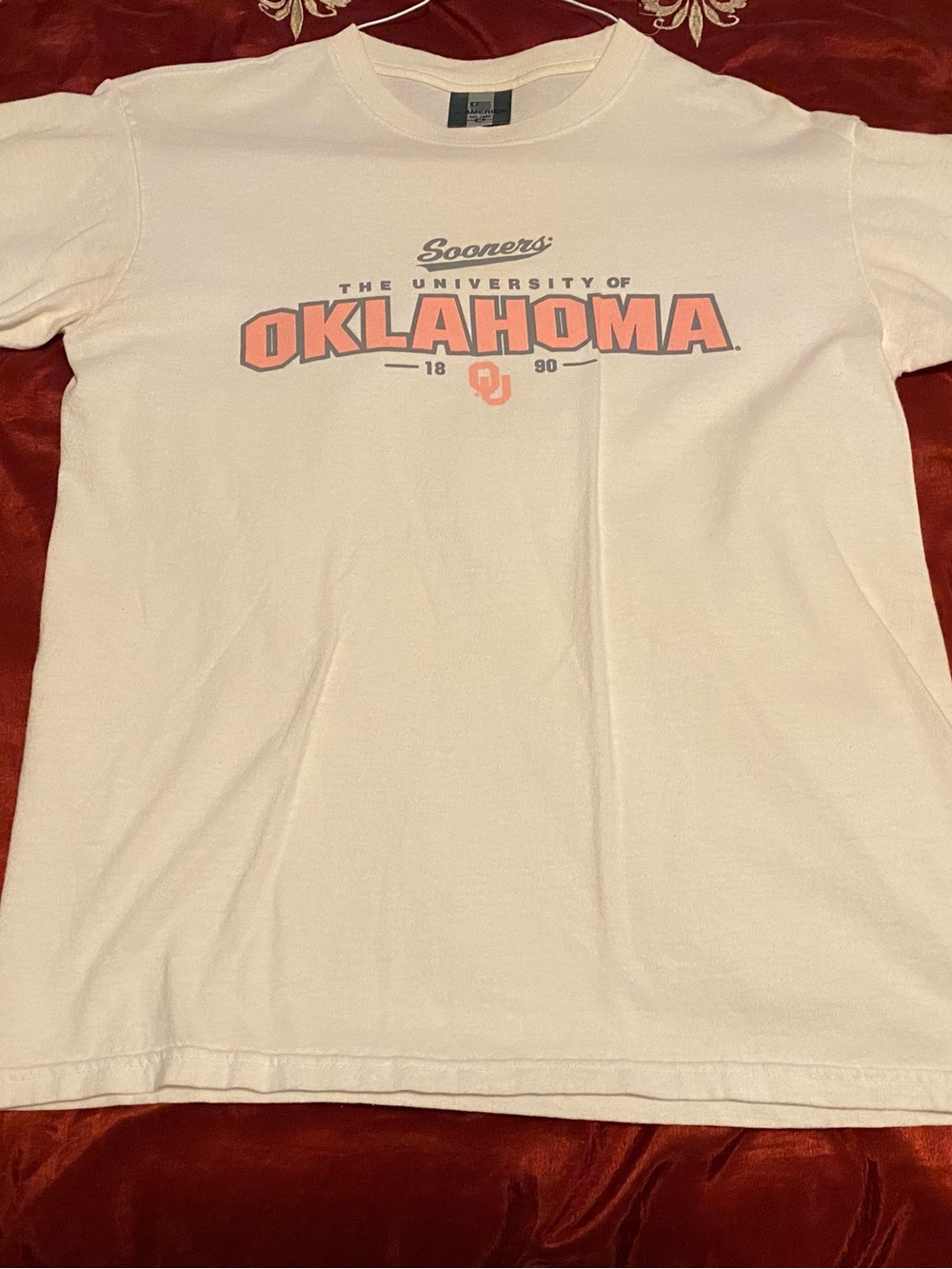 J. America White Oklahoma Graphic Short Sleeve Tee